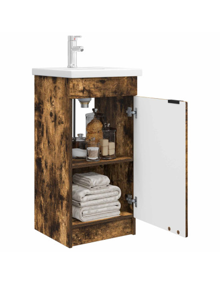 Mobile da bagno con lavabo Rovere Fumo 42 x 40 x 84,5 cm