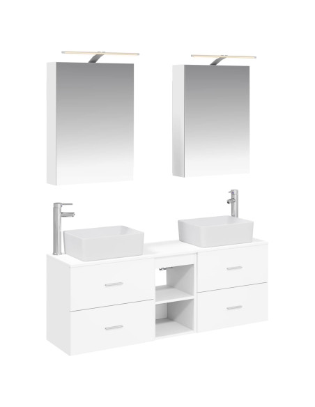Set di mobili per il bagno 5 pcs Bianco
