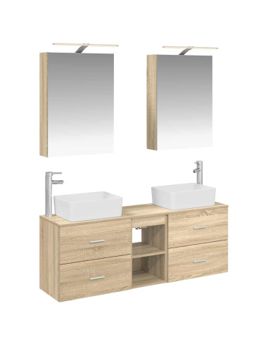 Set di mobili per il bagno 5 pcs Rovere Sonoma