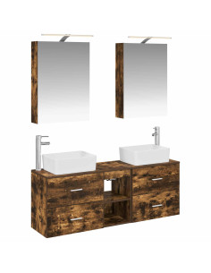 Set di mobili per il bagno 5 pcs Rovere Fumo