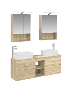 Set di mobili per il bagno 5 pcs Rovere Sonoma