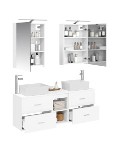 Set di mobili per il bagno 5 pcs Bianco 2