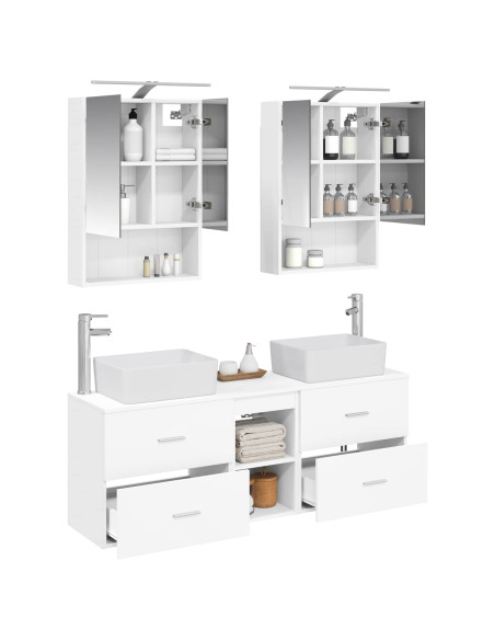 Set di mobili per il bagno 5 pcs Bianco