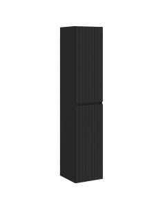 Mobiletto da Bagno a Muro Nero 33 x 34,5 x 160 cm