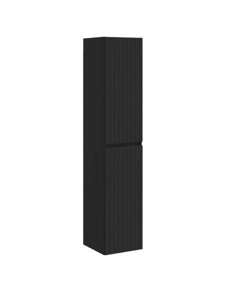 Mobiletto da Bagno a Muro Nero 33 x 34,5 x 160 cm