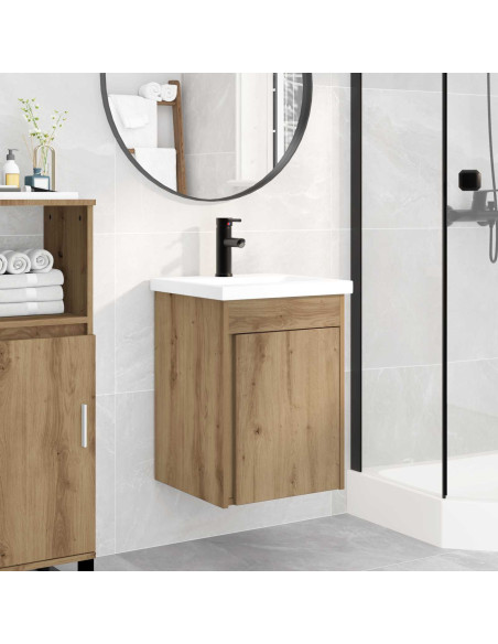 Mobile bagno con rubinetto Rovere Artigianale 42 x 40 x 74,5 cm