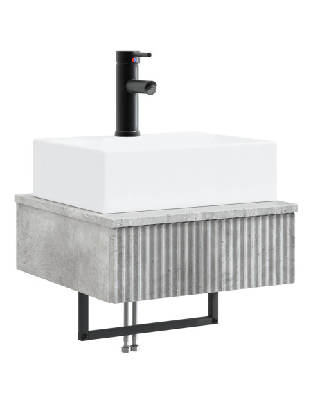 Lavabo da Parete Grigio Cemento 40 x 41 x 39 cm