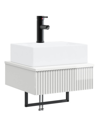 Lavabo da Parete Bianco Lucido 40 x 41 x 39 cm