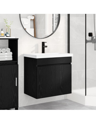 Mobile bagno con rubinetto Rovere Nero 61 x 40 x 74,5 cm