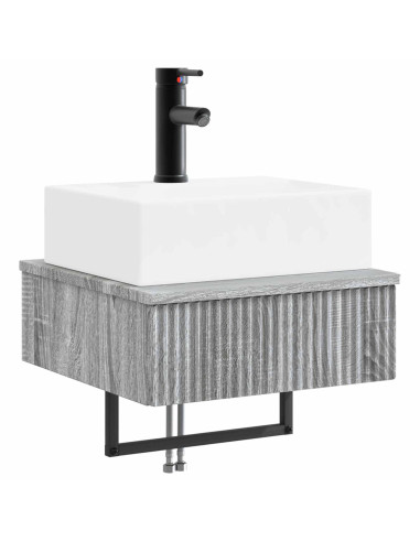 Lavabo da Parete Sonoma grigio 40 x 41 x 39 cm