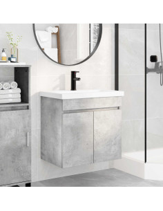 Mobile bagno con rubinetto Grigio Cemento 61 x 40 x 74,5 cm