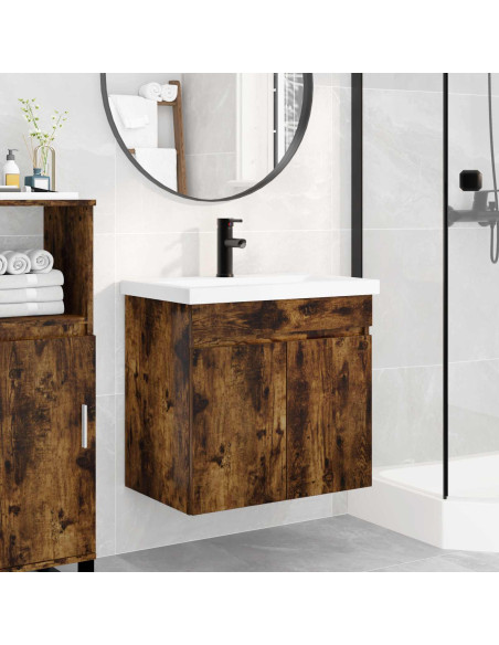 Mobile bagno con rubinetto Rovere Fumo 61 x 40 x 74,5 cm