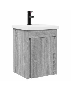 Mobile bagno con rubinetto Sonoma grigio 42 x 40 x 74,5 cm 2
