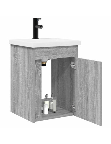 Mobile bagno con rubinetto Sonoma grigio 42 x 40 x 74,5 cm