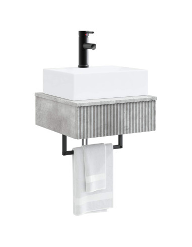 Lavabo da Parete Grigio Cemento 40 x 41 x 39 cm