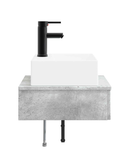 Lavabo da Parete Grigio Cemento 40 x 41 x 39 cm