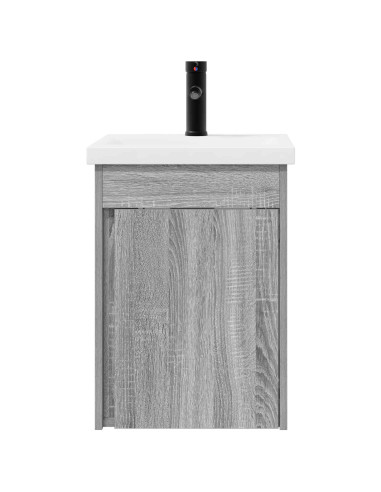 Mobile bagno con rubinetto Sonoma grigio 42 x 40 x 74,5 cm