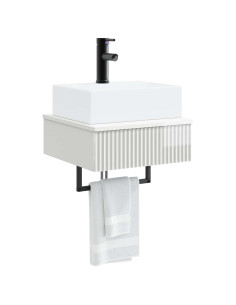Lavabo da Parete Bianco Lucido 40 x 41 x 39 cm 2