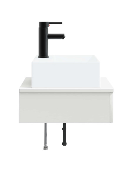 Lavabo da Parete Bianco Lucido 40 x 41 x 39 cm