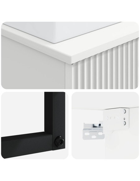 Lavabo da Parete Bianco Lucido 40 x 41 x 39 cm