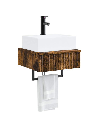 Lavabo da Parete Rovere Fumo 40 x 41 x 39 cm