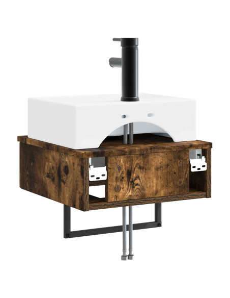 Lavabo da Parete Rovere Fumo 40 x 41 x 39 cm