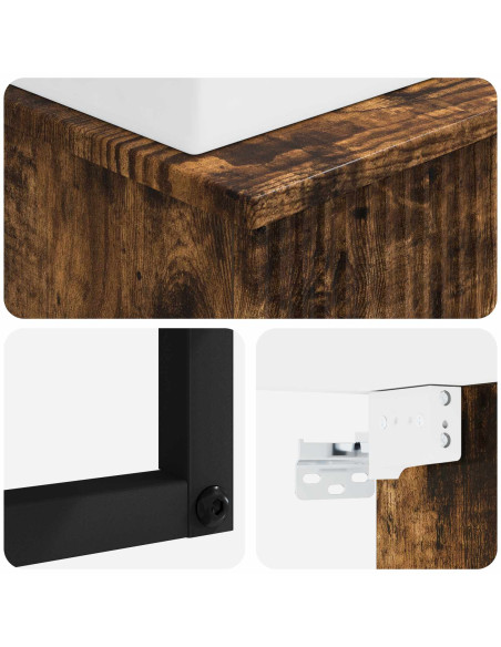 Lavabo da Parete Rovere Fumo 40 x 41 x 39 cm
