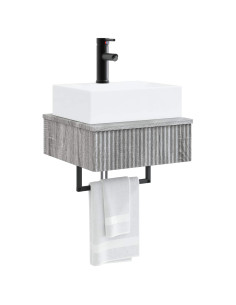 Lavabo da Parete Sonoma grigio 40 x 41 x 39 cm 2