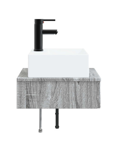 Lavabo da Parete Sonoma grigio 40 x 41 x 39 cm
