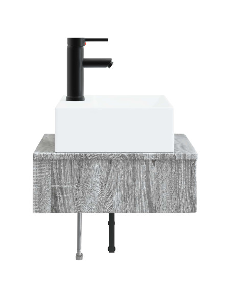 Lavabo da Parete Sonoma grigio 40 x 41 x 39 cm