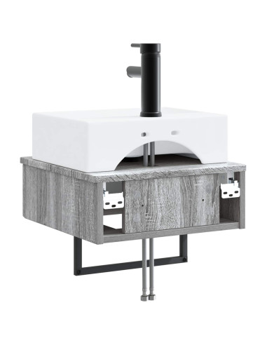 Lavabo da Parete Sonoma grigio 40 x 41 x 39 cm