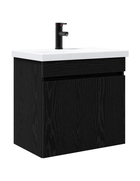 Mobile bagno con rubinetto Rovere Nero 61 x 40 x 74,5 cm