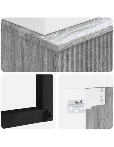 Lavabo da Parete Sonoma grigio 40 x 41 x 39 cm