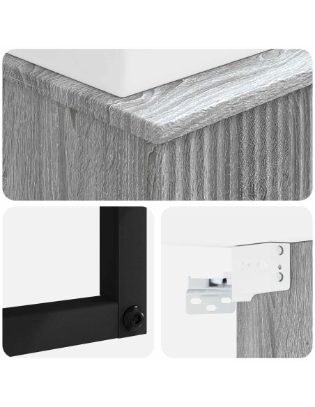 Lavabo da Parete Sonoma grigio 40 x 41 x 39 cm