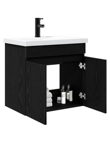 Mobile bagno con rubinetto Rovere Nero 61 x 40 x 74,5 cm