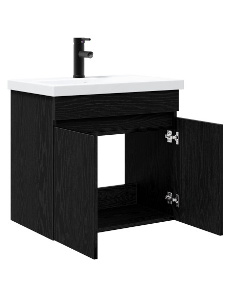 Mobile bagno con rubinetto Rovere Nero 61 x 40 x 74,5 cm