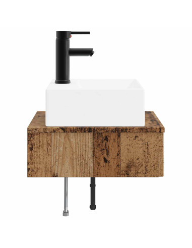Lavabo da Parete Legno antico 40 x 41 x 39 cm