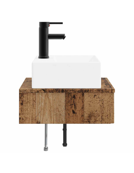 Lavabo da Parete Legno antico 40 x 41 x 39 cm