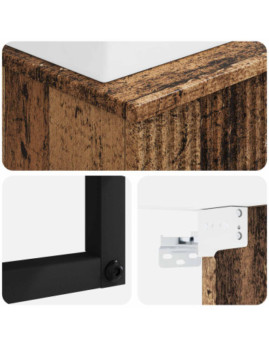 Lavabo da Parete Legno antico 40 x 41 x 39 cm