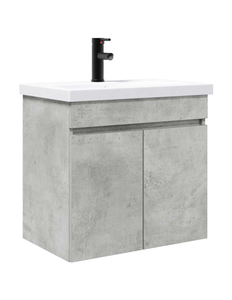 Mobile bagno con rubinetto Grigio Cemento 61 x 40 x 74,5 cm