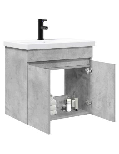 Mobile bagno con rubinetto Grigio Cemento 61 x 40 x 74,5 cm