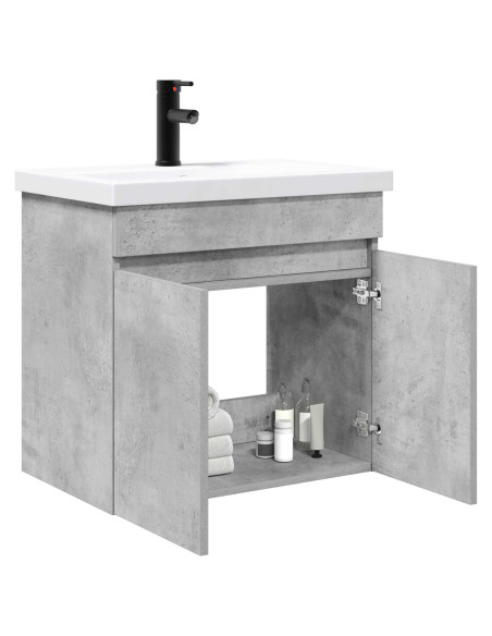 Mobile bagno con rubinetto Grigio Cemento 61 x 40 x 74,5 cm