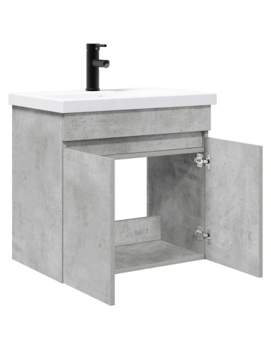 Mobile bagno con rubinetto Grigio Cemento 61 x 40 x 74,5 cm