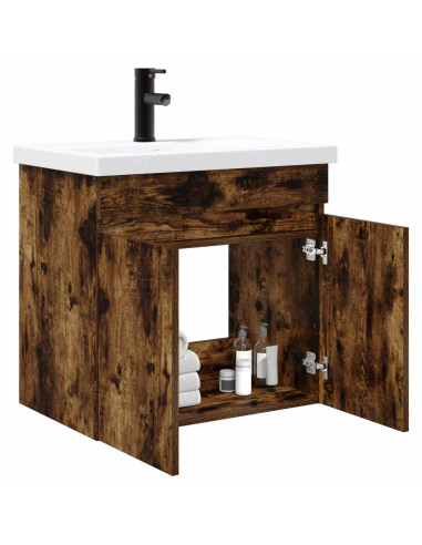 Mobile bagno con rubinetto Rovere Fumo 61 x 40 x 74,5 cm