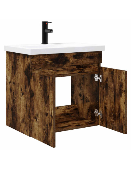 Mobile bagno con rubinetto Rovere Fumo 61 x 40 x 74,5 cm