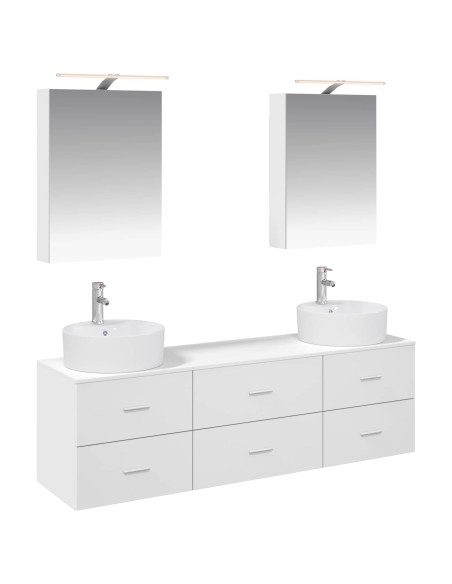 Set di mobili per il bagno 5 pcs Bianco