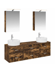 Set di mobili per il bagno 5 pcs Rovere Fumo