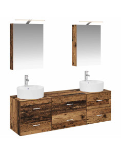 Set di mobili per il bagno 5 pcs Legno antico