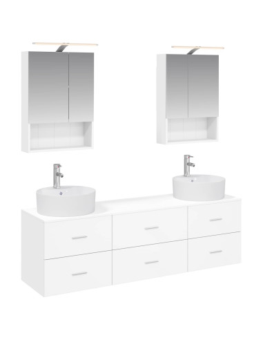 Set di mobili per il bagno 5 pcs Bianco