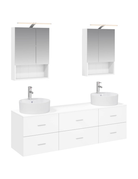Set di mobili per il bagno 5 pcs Bianco